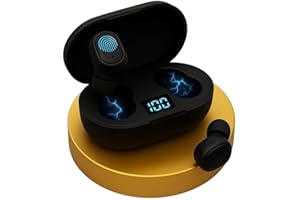 Fone de Ouvido Bluetooth Sem Fio 5.0 TWS Wireless Compatível com IOS Iphone e Android Redução de Ruído Toque Inteligente Resistente ao Suor Para Trabalho Academia Musculação Treino e Lazer Premium
