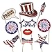 KODOO 39 Pcs 4th of July Photo Booth Props Patriotic Party Props for American Independence Day Party Decorations
