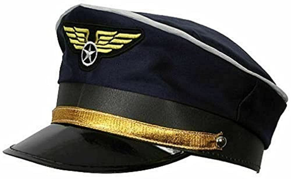 Wicked Costumes Adult Airline Captain Pilot Cap Fancy Dress Hat