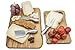 Set of 2 Rectangular Cutting Boards for Food Preparation and Presentation - Premium Solid Natural Olive Wood Reversible Chopping Board MADE IN ITALY - Perfect in kitchen, on table or to share food at