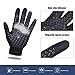 Cycling Gloves, Waterproof Touchscreen in Winter Outdoor Bike Gloves Adjustable Size- Black (Medium)