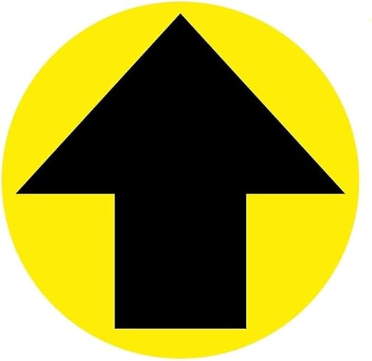 Social Distancing Arrow Floor Stickers 10 Pack 'This Way Please