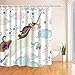NYMB Watercolor Fairy Tale with Flying Unicorn for Kids Shower Curtain 69X70 inches Mildew Resistant Polyester Fabric Bathroom Fantastic Decorations Bath Curtains Hooks Included (Multi13)