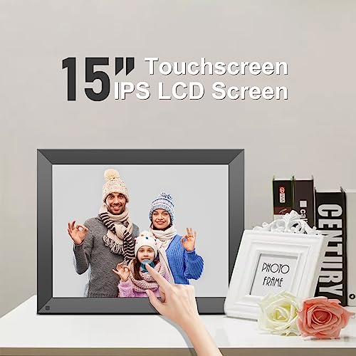 FULLJA 15 inch WiFi Smart Digital Photo Frame Large Digital Picture