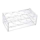 uxcell Tube Rack Polypropylene 8-Well Clear for 100ml