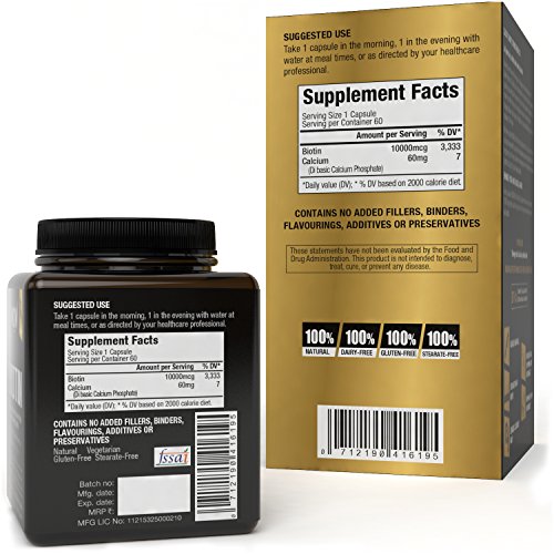 Wow Biotin Maximum Strength 10 000mcg 60 Vegetarian Capsules Medicines Mall