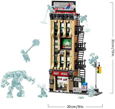 | Marvel Spider-Man vs. Mysterio: El Daily Bugle - Superhéroe de Juguete con Figura de Acción Meca y 7 Minifiguras - Regalo de Cumpleaños para Niños de 10+ Años y Fans de Las Películas - 76342