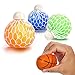 3 Set Stress Balls for Kids and Adults, Mesh Ball Sensory Toy for Anxiety and Autism, Fun to Squeeze Slime Grape Stress Ball with Net, Fidget Toys for Stress Relief with Mini Foam Basketball