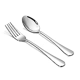Forks and Spoons Set, 6PCS 6.7" Salad Forks and