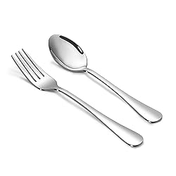 Forks and Spoons Set, 6PCS 6.7" Salad Forks and