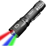 Abom 4-in-1 Pocket Flashlight, Powerful White-Red-Green-Blue Led Light Torch for Hog Predator Hunting & Tracking, Detecting, 