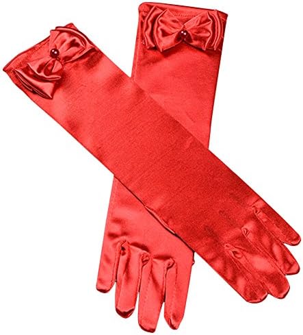 TagoWell Kids Girls Stretch Long Full Finger Dress Formal Pageant Party Gloves