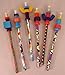Pencil Finger Fidget Toppers with Pencils (Set of 6 Assorted)