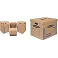 Bankers Box SmoothMove Wardrobe and Classic Medium Moving Boxes, 3 Pack Wardrobe Boxes (7711001) and 8 Pack Medium Boxes