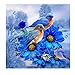 Yeefant Blue Bird Landscape Embroidery Paintings No Fading 5D Canvas Rhinestone Pasted DIY Part Drill Diamond Cross Stitch Home Wall Decor for Bedroom Living Room,12x12 Inch,MulticolorC