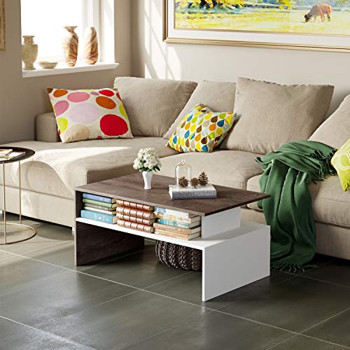 HOMFA Modern Coffee Table Center Table for Living Room, 35.4