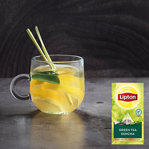 Lipton Grüner Tee, Sencha Pyramidbeutel, 1er Pack (1 x 25 Teebeutel) – Bild 4