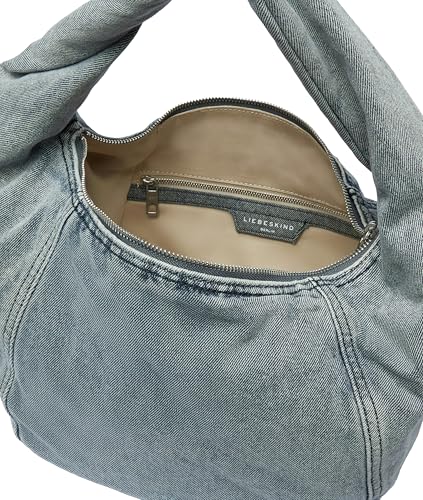 LIEBESKIND BERLIN bolso de hombro Farrah Hobo Bag Blue Denim gris azulado