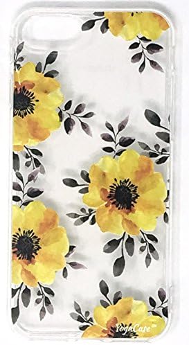 IPhone 6 Plus /6s Plus Case, YogaCase InTrends Silicone Back Protective Cover (Yellow Flowers)