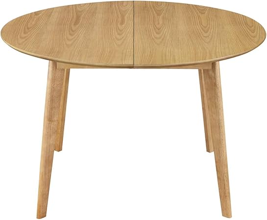 Miliboo Table A Manger Design Ronde Extensible Chene L120 150 Cm Leena Amazon Fr Cuisine Maison