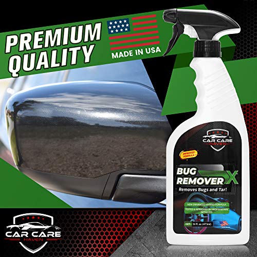 Car Care Haven Bug Remover X - Tar, Goo, Road Grime, Tree Sap, Bird Poop, Cleaner for Vehicles - Windshields, Mirrors, Grills & Hood - Bugs Removal Spray for Cars, Motorcycle, Boat, Truck & Campers - Thumbnail 5