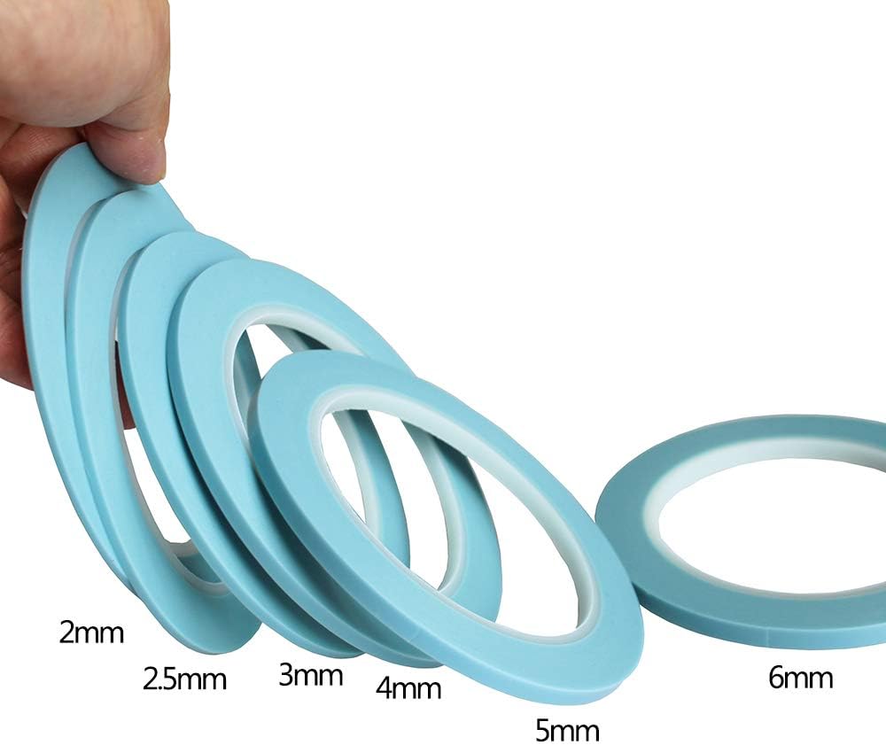 JINBING Mix 6Rolls High-Temp Pinstripe Vinyl Fine Line Masking Tape Automotive Car Painting Painters Tape 2mm 2.5mm 3mm 4mm 5mm 6mm - Image 3