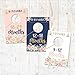 Hadley Designs 7 Navy Pink Gold Baby Nursery Closet Organizer Divider for Girl Clothing, Floral Age Size Hanger Organization for Kid Toddler Infant Clothes, Shower Registry Gift Supplies, 0-24 Months