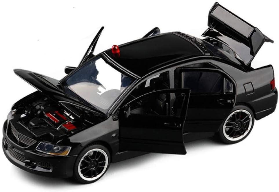 HCBYJ Car Model Kit 1/32 Mitsubishi Lancer EVO IX 9 RHD Diecast Model Car Toys for Kids Gifts