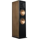 Klipsch 1065048 RF-7 III Floorstanding Speaker Walnut | Dual 10" Cerametallic woofers with 1000W output and Tractrix horn for music, movies and home theater
