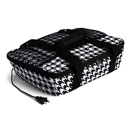 HOTLOGIC Food Warming Tote, Casserole Carrier 120V, Houndstooth