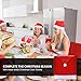 AMFOCUS Christmas Dining Chair Slipcovers Chair Back Covers Xmas Decoration, Santa Claus Hat Design, Set of 6