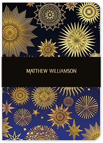 Matthew Williamson Stardust Luxury A5 Notebook, Gold