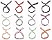 Cloris Twist Wired Bow Headbands Assorted Color(12 Pack)