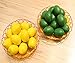 Buytra 8 Pack Artificial Fake Lemons Limes Fruit for Vase Filler Home Kitchen Party Decoration, Yellow and Green, Large (3.9