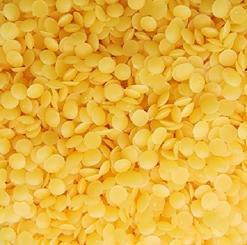 Original Authentic GreenandOrganic Brand 100% Natural Beeswax Pellets, Excellent Quality, Cosmetic Grade, Triple Filtered, Pure Bees Wax Pastilles, Yellow, DIY Skin Care, Candles 1/2 Lb Bag 8oz