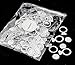 FECEDY Glittery Silver Ring Confetti for Wedding Bachelorette Party Decoration 200pcs/pack