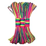 Qianle 101ft Rainbow Color Paracord Rope 7 strand Parachute Cord Camping Hiking