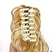 SWACC 12-Inch Short Screw Curls Claw Clip Ponytail Extensions Synthetic Clip in Drawstring Curly Ponytail Hairpiece Jaw Clip Hair Extension (Blonde Mixed-27H613#)thumb 3