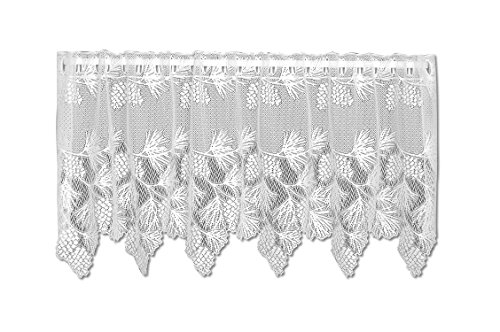 Heritage Lace Woodland 60-Inch Wide by 24-Inch Drop Tier, White