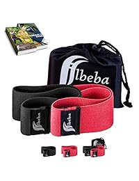 Albeba Hip Band Bandas de Resistencia para Patas y Botones Ejercicios - Bandas de Pegamento para Mujeres y Hombres - Hip Abductor Booty Squat Entrenamiento - Grueso Ancho Paño Entrenamiento Loop - Antideslizante   Rollo