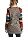 Young17 Women's Cotton Knitted Long Sleeve Lightweight Striped Tunic Sweatshirt Tops