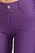Women's Jeggings Pull On Slimming Cotton Jean Like Leggings (Purple, Small)