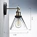 CLAXY Ecopower Simplicity Industrial Edison Antique Glass 2-Light Wall Sconces Fixture