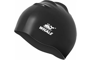 WHALE Extra Large Swim Cap for Women Men Non-Slip, High Elasticity Keeps Hair Dry Unisex Large Size Suitable for Long Hair, Curly Hair and African Dreadlocks