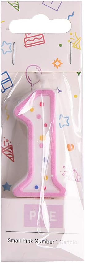 PME Pink Number 1 Candle, Small Size, 4.3 cm
