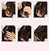 Ugeat Fashion Air Fringe Remy Human Hair Pieces Front Clip in Hair Fringe Hair Extensions without Hair Temples #1b Natural Black Color