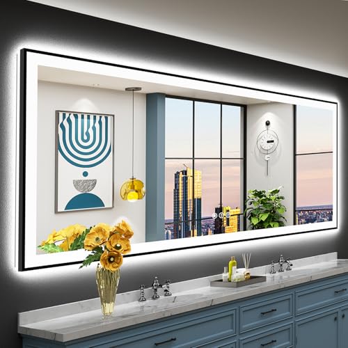 AWANDEE LED Bathroom Mirror Black Framed Quality