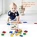 BETTROOM Toddler toys Wooden Educational Preschool Shape Color Recognition Geometric Board Block Stack Sort Puzzle for 1 2 3 4-5 6 year olds and Up Kid girls boys Children Baby