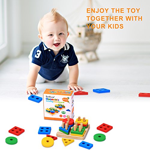 image for Bettroom Wooden Educational Preschool Shape Color Recognition Geometri