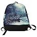 InterestPrint Ocean Octopus Pirate Ship Casual Backpack College School Bag Travel Daypack